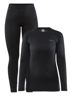 WOMEN'S CORE WARM BASELAYER SET - Black